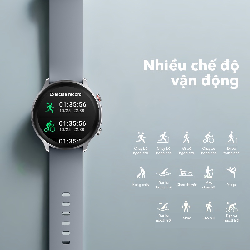 Đồng Hồ Thông Minh ACOME Smart Watch C1 Chống Nước Nhận Thông Báo Đo Nhịp Tim - Hàng Chính Hãng