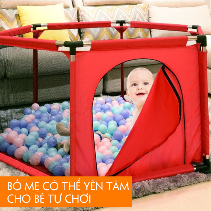 Bộ quây cũi kiêm nhà bóng cho bé yêu