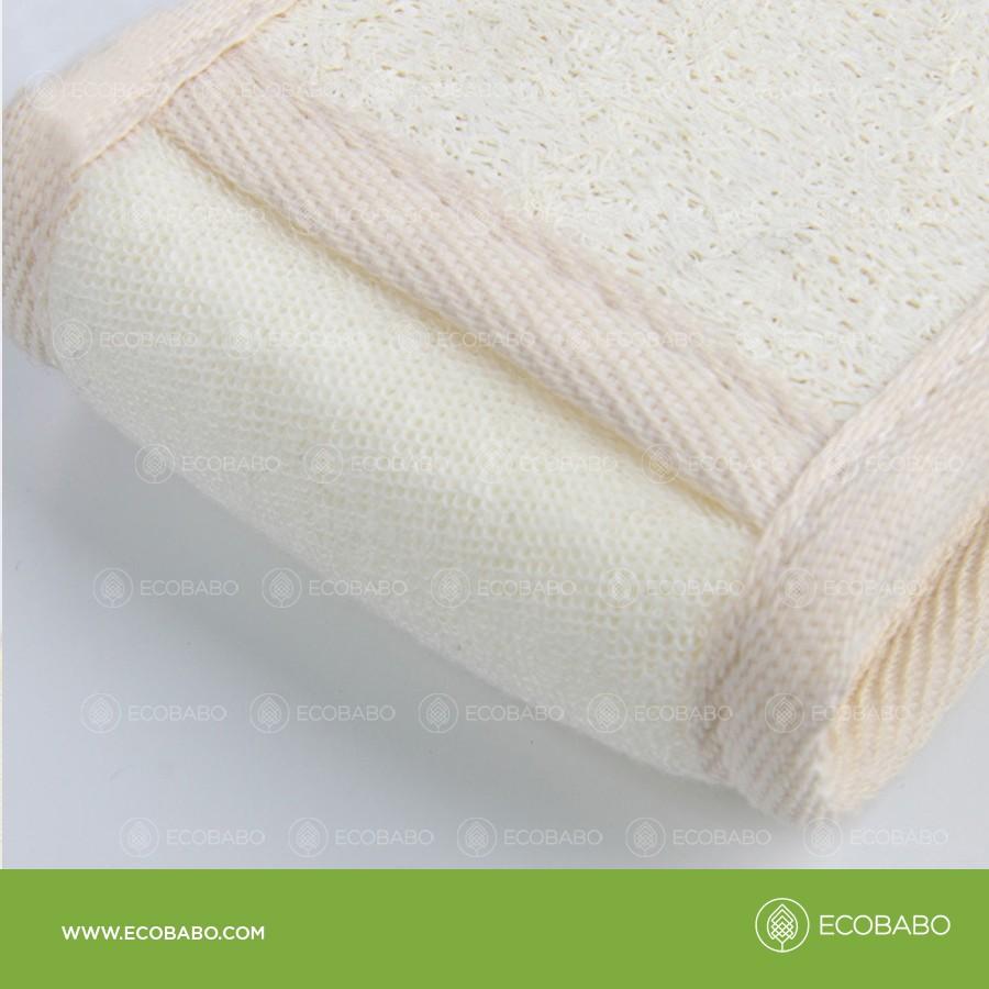 Dây tắm xơ mướp tự nhiên tạo bọt làm sạch lưng hiệu quả Ecobabo