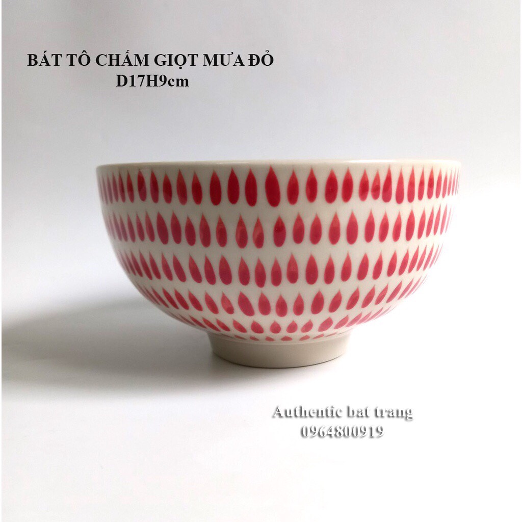 Bát tô dùng ăn phở, úp mì Kích thước D17h9cm Chất liệu gốm sứ cao cấp – xưởng gốm sứ authentic bat trang