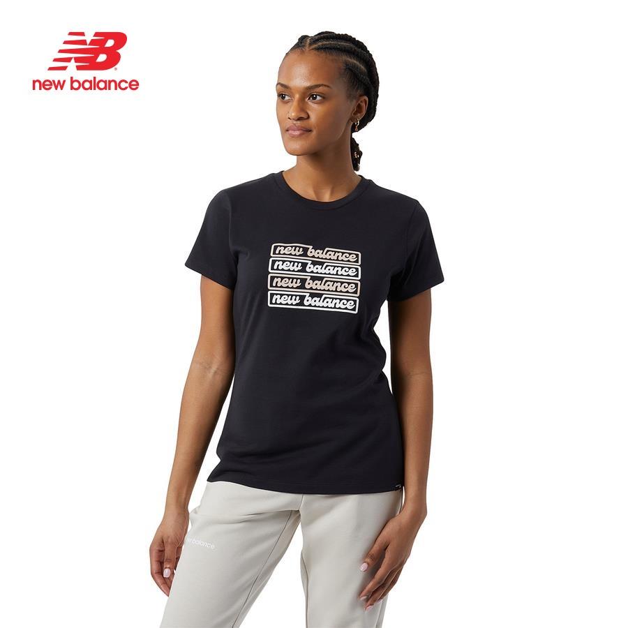 Áo thun thời trang nữ New Balance NB APP LIFESTYLE T-SHIRT W BLACK - WT23808 (form quốc tế)