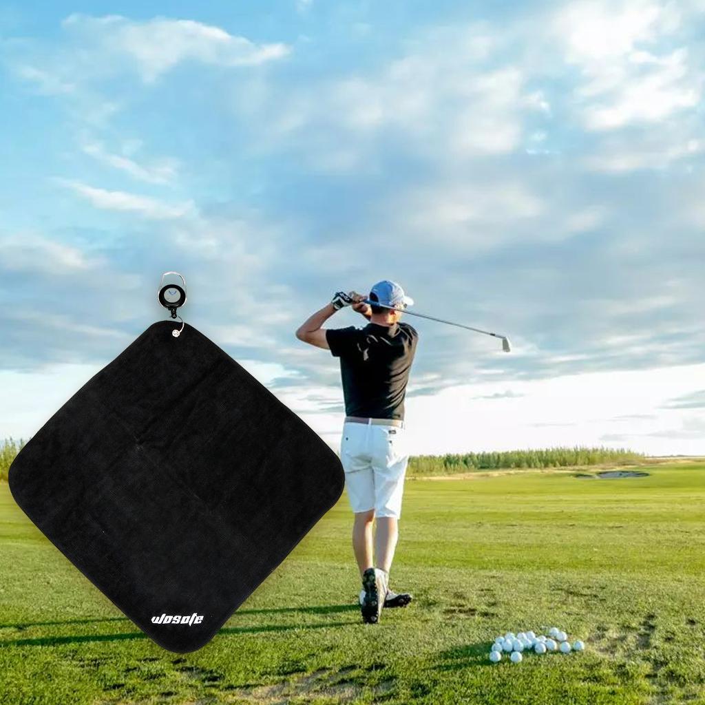 2 Pieces 30x30cm Microfiber Golf Towel Absorbent Cleaning Cloth