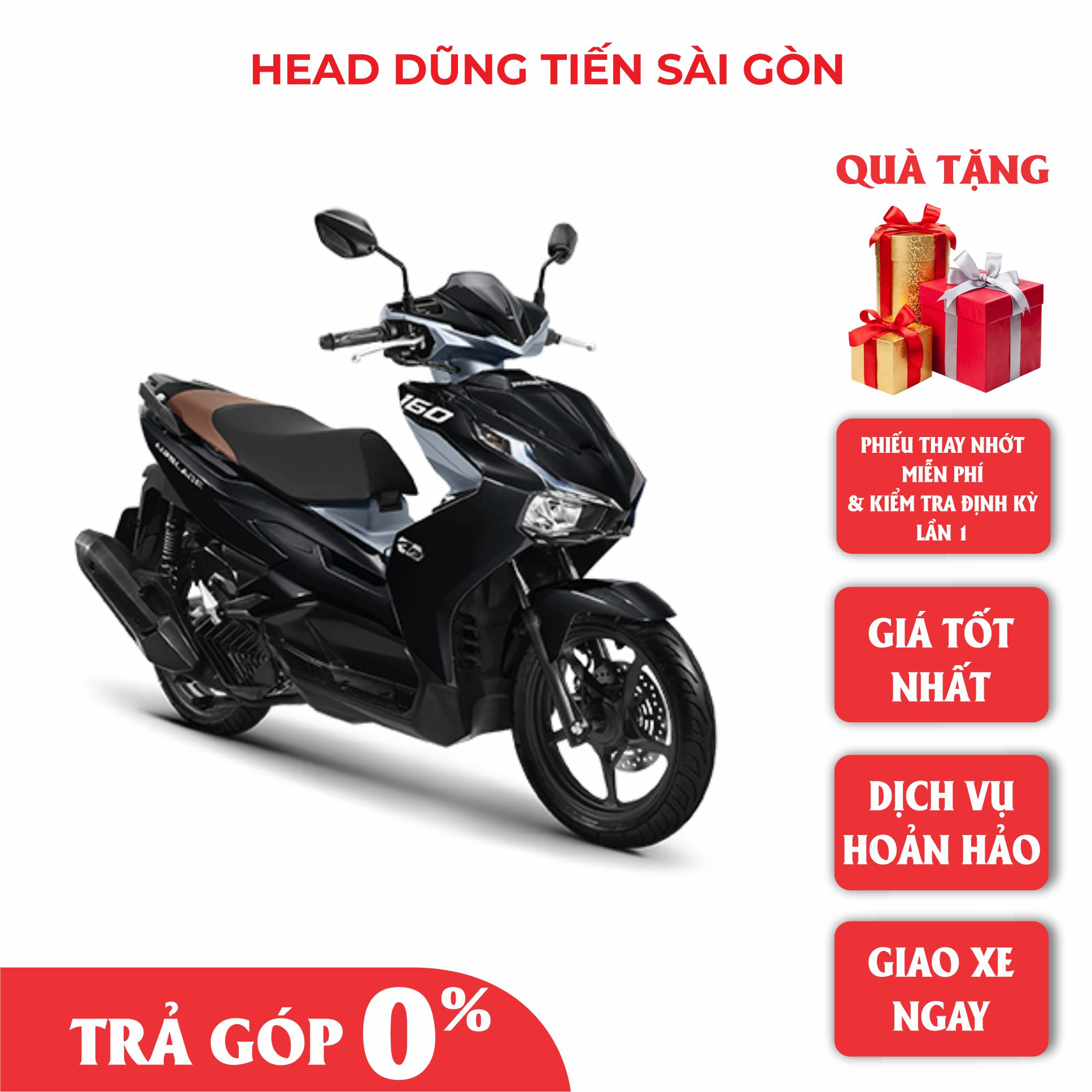 Xe máy Honda AirBlade 2023-160 Tiêu chuẩn- Đen xám