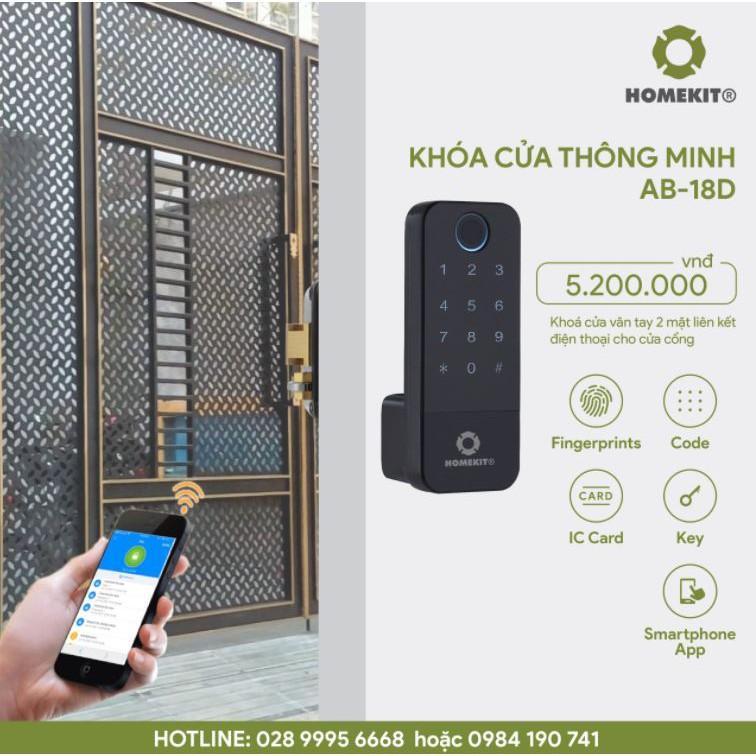 Khóa cửa cổng thông minh 2 chiều AB-18D