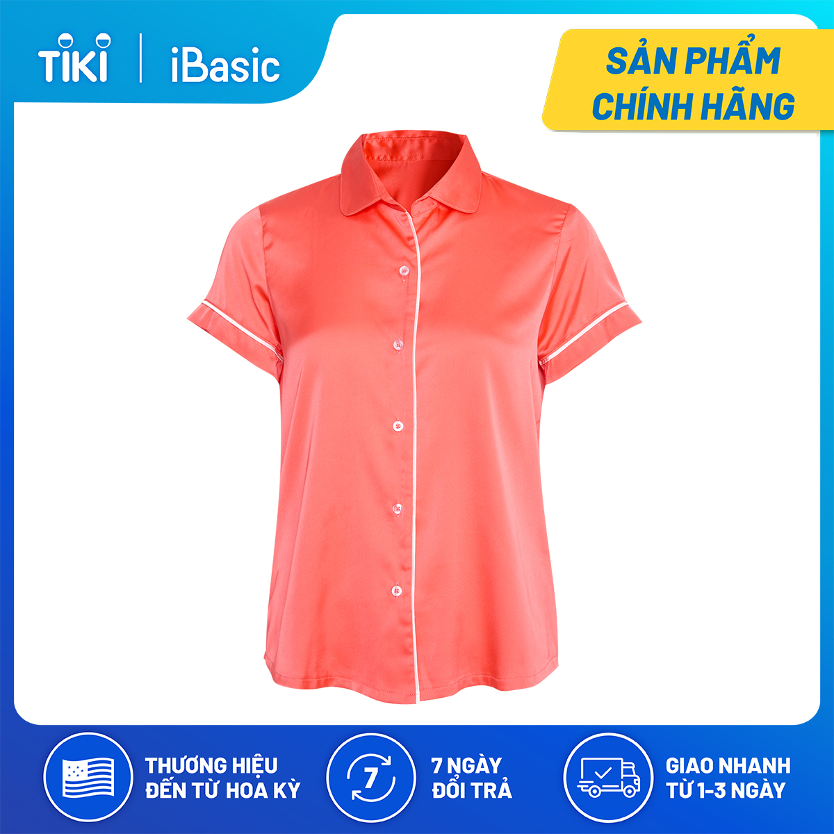 Đồ mặc nhà nữ satin iBasic HOMY003-1