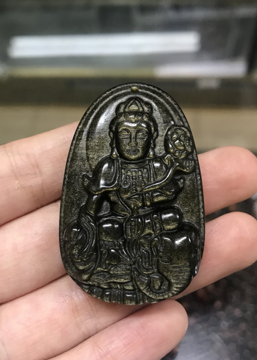Phật Bản Mệnh Phổ Hiền Bồ Tát Obsidian Rainbow