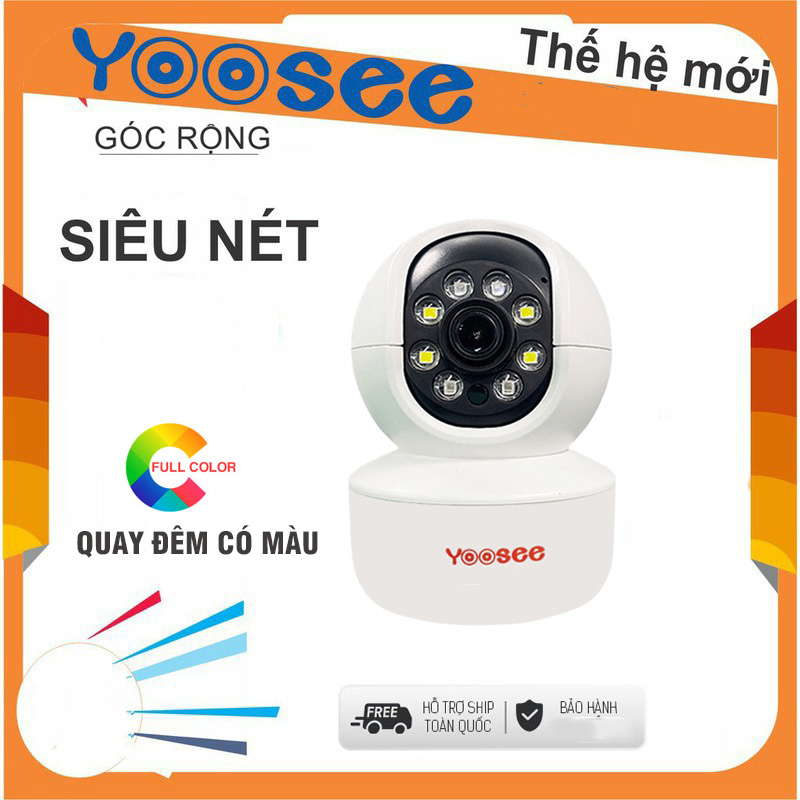 Camera IP Yoosee 2031 Thế Hệ Mới 8 Led 5Mpx Góc Rộng Siêu Nét Full Hd Hồng Ngoại Quay Đêm Hàng Chính Hãng