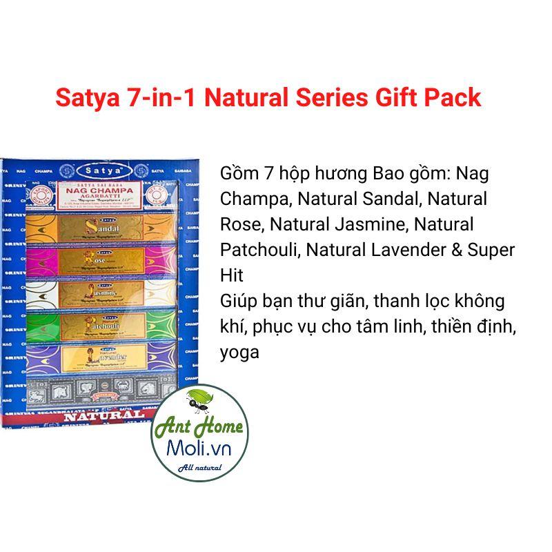 Sét 7 hộp nhang Satya 7in1 Natural Series Gift Pack