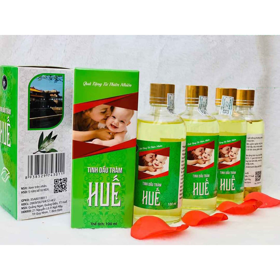 Tinh Dầu Tràm Huế Nguyên Chất Kháng Khuẩn ,Sát Khuẩn ,Giữ Ấm Cơ Thể Chai 100ml Cho Cả Bé Và Cả Gia Đình