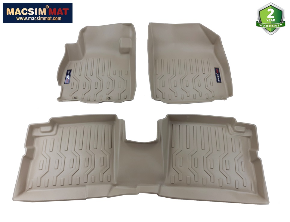 Thảm lót sàn xe ô tô Mitsubishi Xpander New Nhãn hiệu Macsim chất liệu nhựa TPV cao cấp màu be