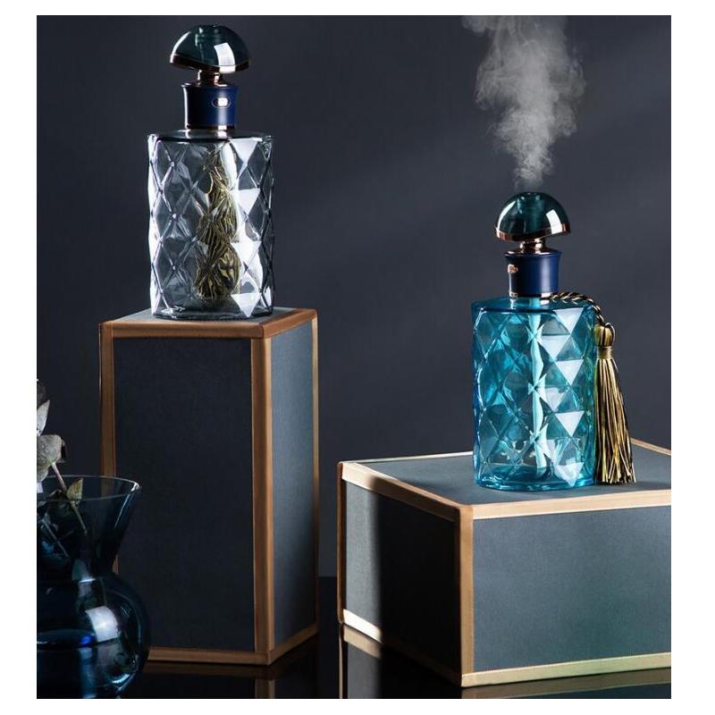 USB Máy Tạo Độ Ẩm Không Khí Kính Lọ Nước Hoa Aromatheraphy Siêu Âm Thanh Mát Phun Sương Tạo Máy Khuếch Tán Tinh Dầu Mini Di Động Xe Ô Tô Hương Ẩm
