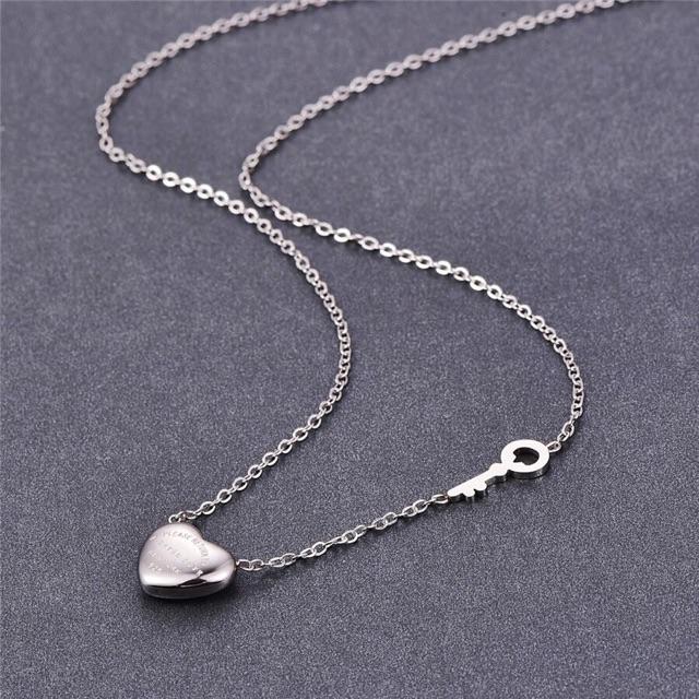 Dây chuyền titan tim love DTZ121