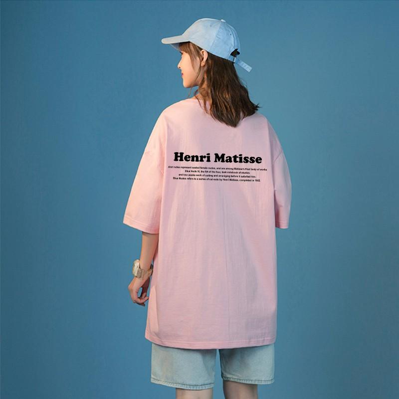 Áo phông unisex form rộng nữ nam thun unisex cổ tròn cotton oversize giá rẻ in hình Henri Martis 