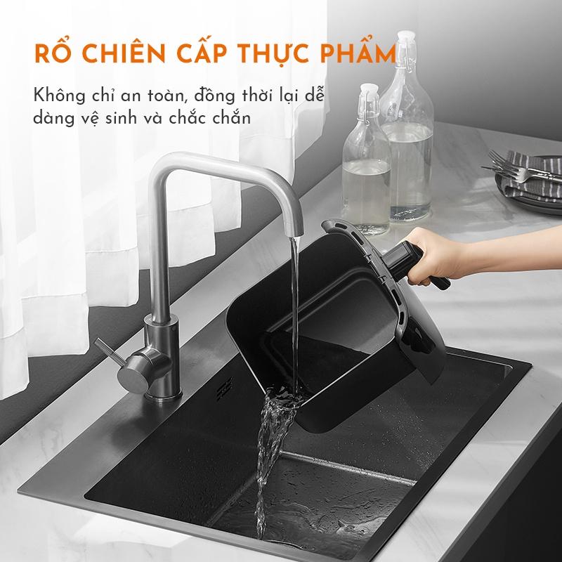 Nồi chiên không dầu GAABOR GA-M45A02 màu đen dung tích 4.5L công suất 1200W hẹn giờ đến 60 phút - Hàng chính hãng