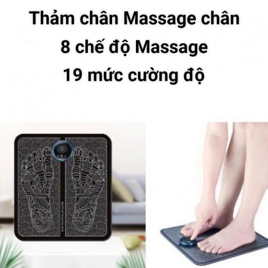 (LOẠI SẠC PIN) Thảm Massage Chân EMS Giúp Lưu Thông Khí Huyết, Giảm Đau Mỏi Chân, Chăm Sóc Sức Khỏe,Kỹ Thuật Số