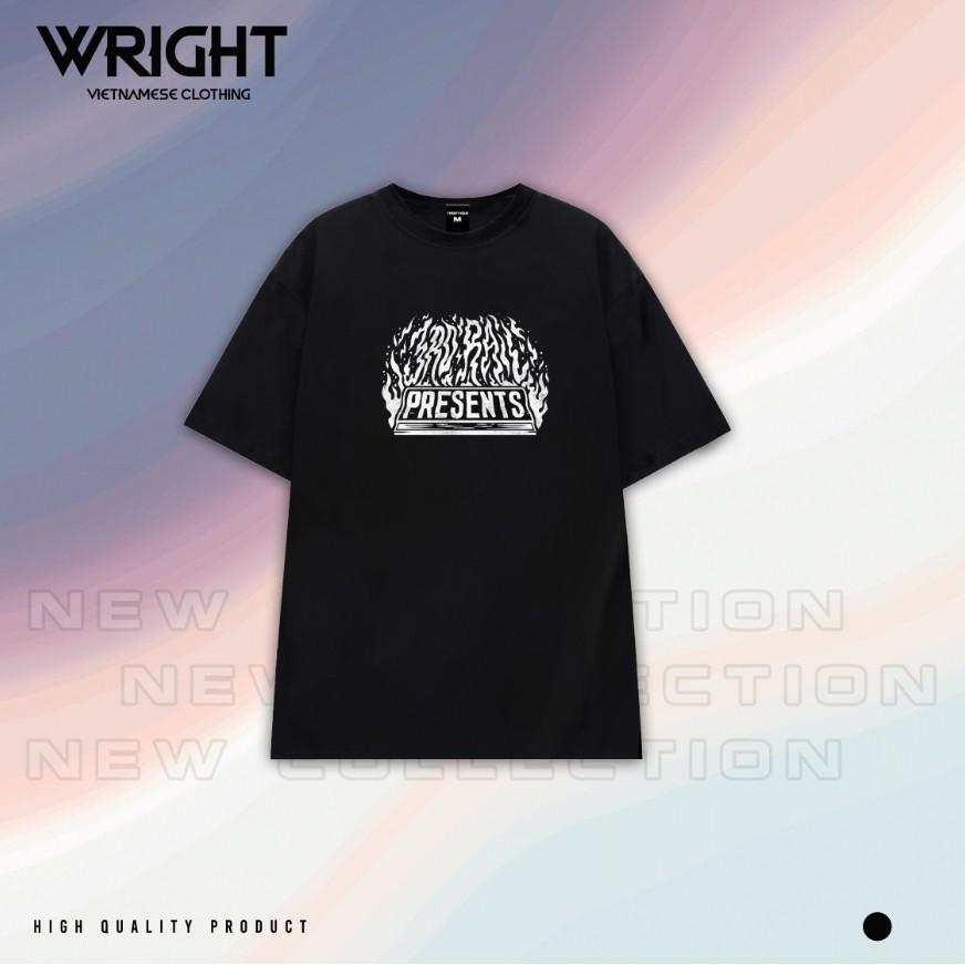 Áo thun lửa Present tay lỡ form rộng 100% cotton