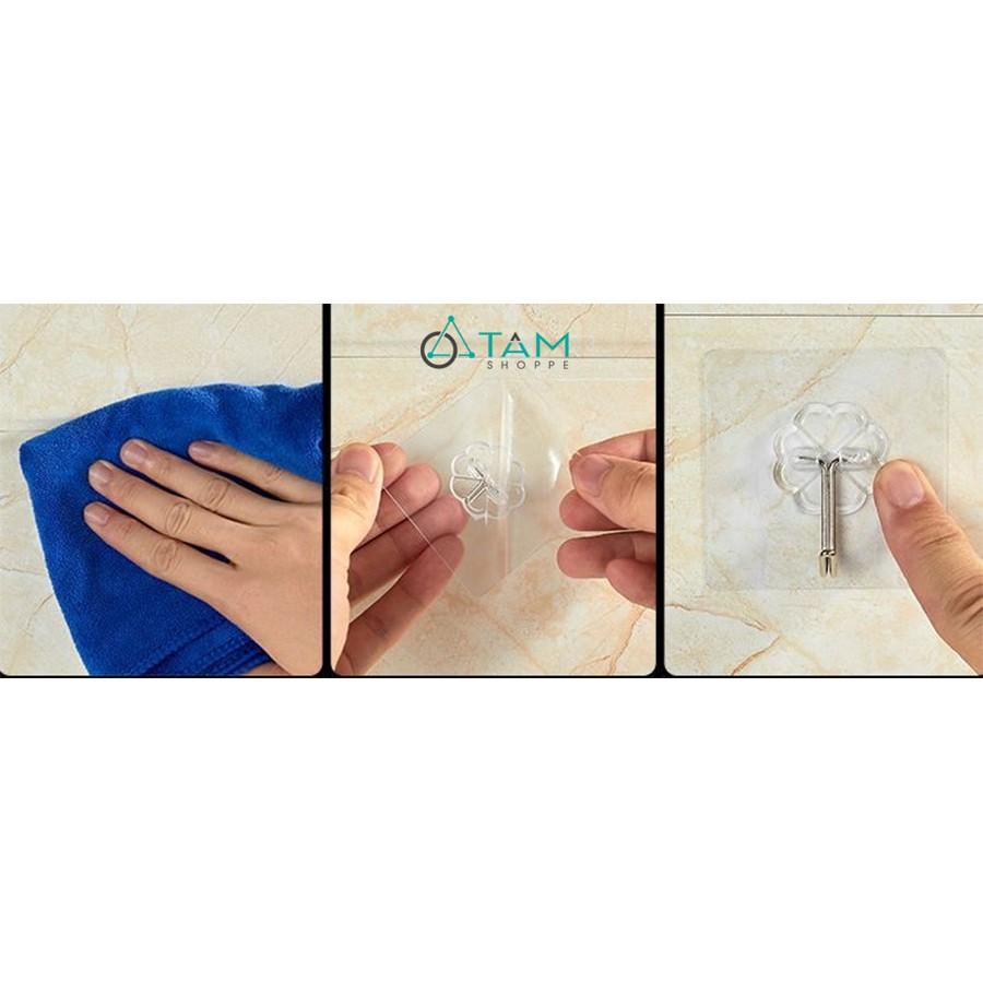 Set 5 móc treo đồ dán tường chịu lực 20Kg