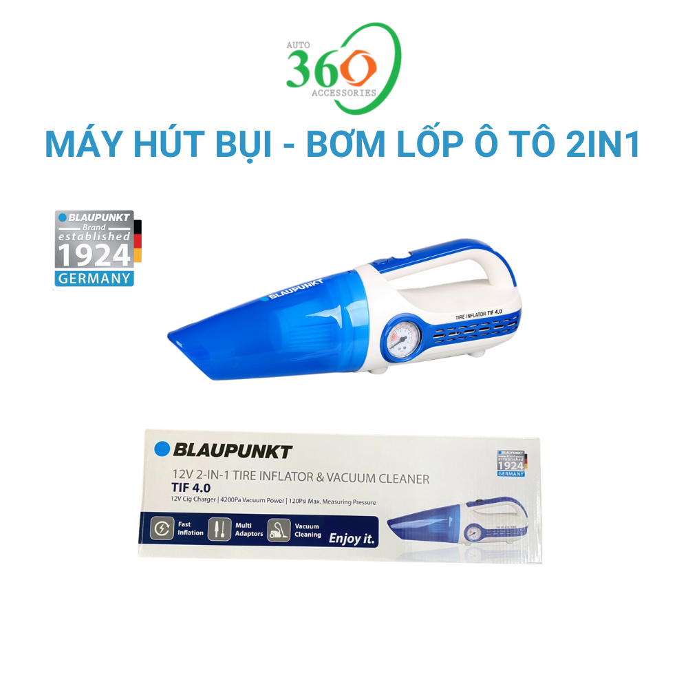 Máy bơm lốp kiêm hút bụi 2 trong 1 TIF 4.0 BLAUPUNKT