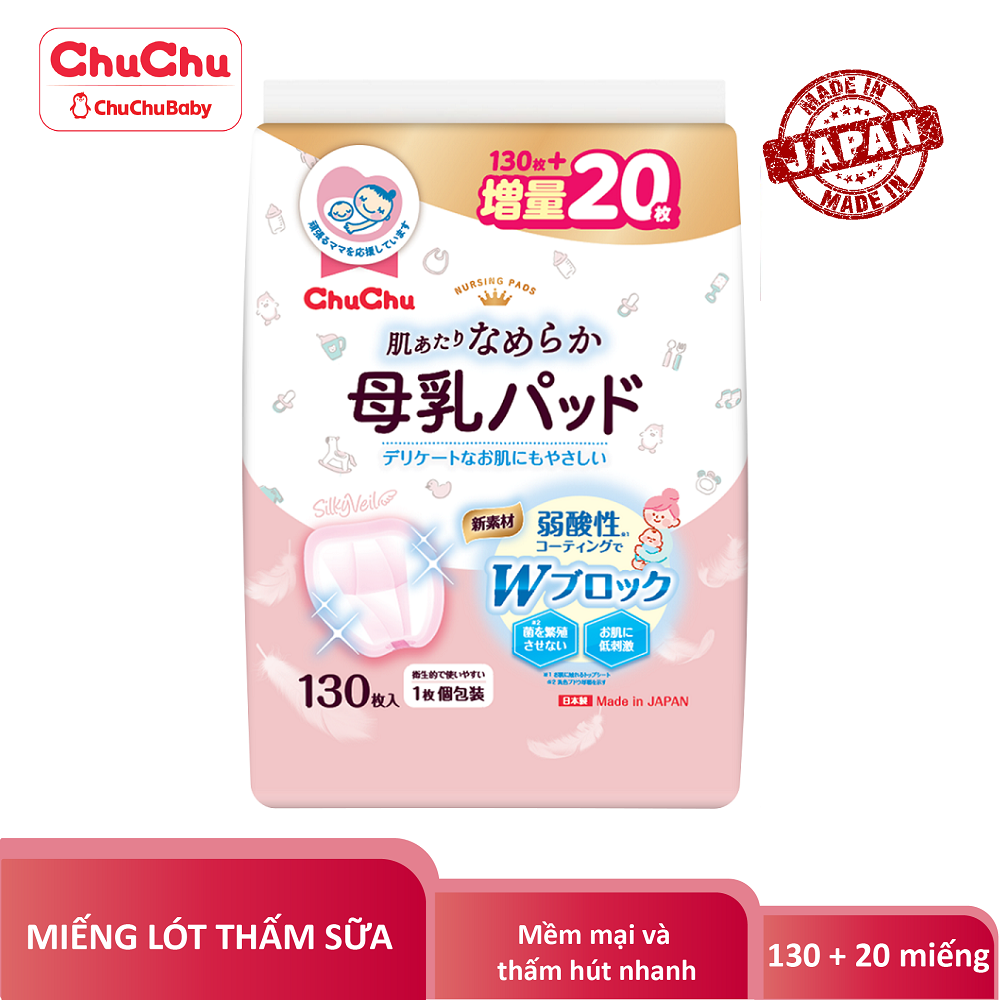 Miếng Lót Thấm Sữa ChuChu Baby Milk Pad Airy (130 Miếng)