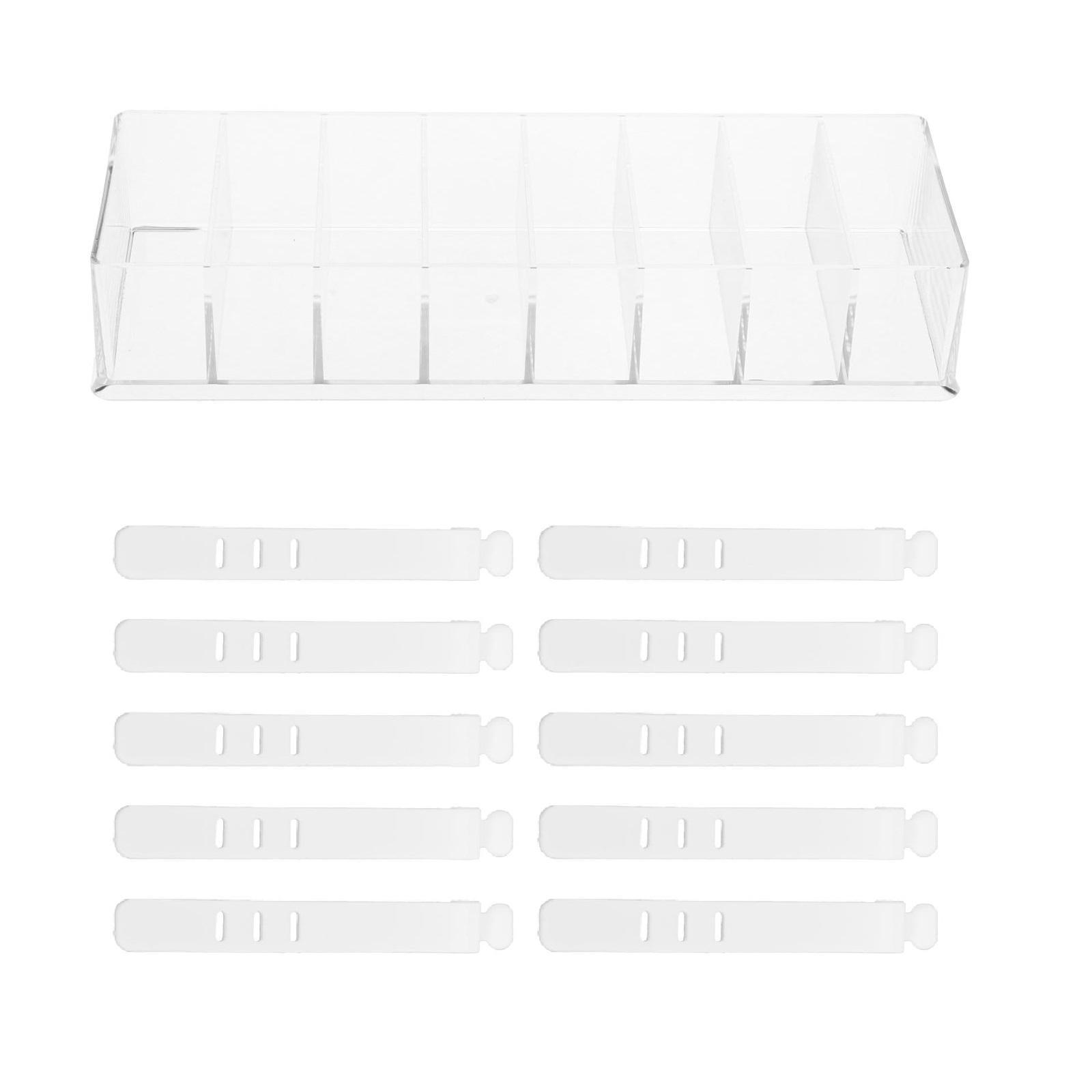 Organizer Box with 8 Cells & Silicone Cable Ties Waterproof for Data Cable