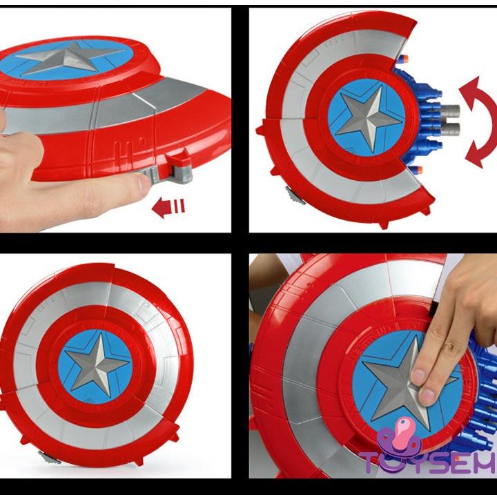 Khiên đội trưởng Mỹ nhập vai cho bé-Khiên captain america bắn-Đồ chơi chiến binh siêu anh hùng avenger