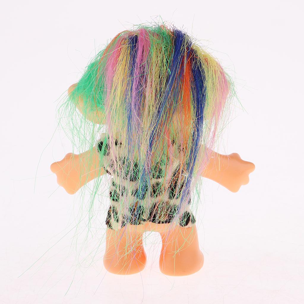 Tinh Tế May Mắn Troll Búp Bê Mini Nhân Vật Hành Động Đồ Chơi Trang Trí Bánh Da Báo