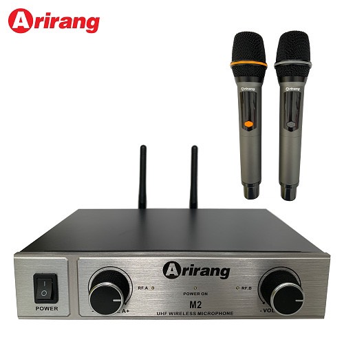 MICRO KHÔNG DÂY ARIRANG M2 KÈM 2 CÂY MICRO UHF - HÀNG CHÍNH HÃNG