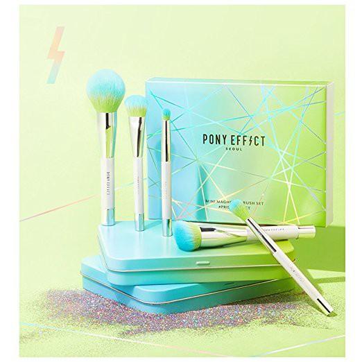 Bộ 5 Cọ Trang Điểm Pony Effect Mini Magnetic Brush Set – Prism Effect