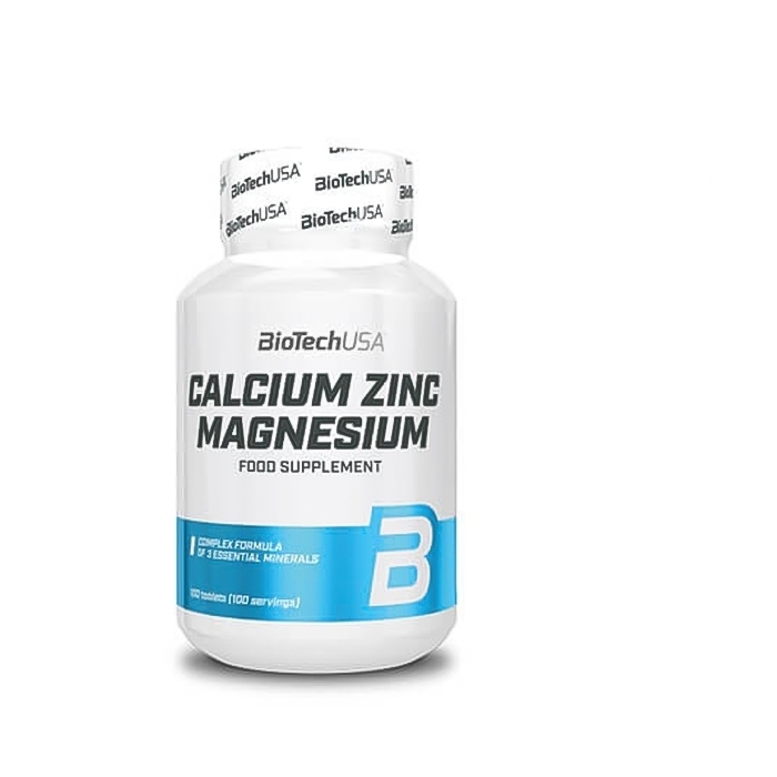 Viên Uống Bổ Sung Canxi Magie Kẽm Calcium Zinc Magnesium BiotechUSA Hộp 100 Viên