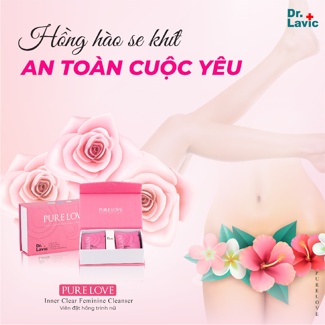 Viên đặt se khít Pure Love Inner Clear Feminine Cleanser làm hồng và se khít hộp 8 viên DR937-8