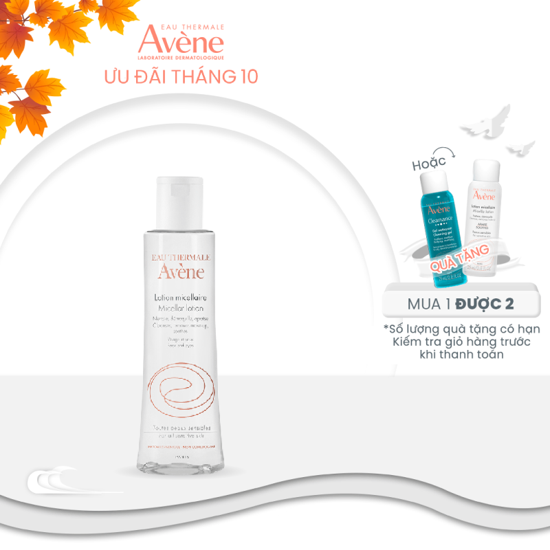 Nước tẩy trang dịu nhẹ cho mắt và toàn mặt AVÈNE MICELLAR LOTION FACE & EYES 200ml