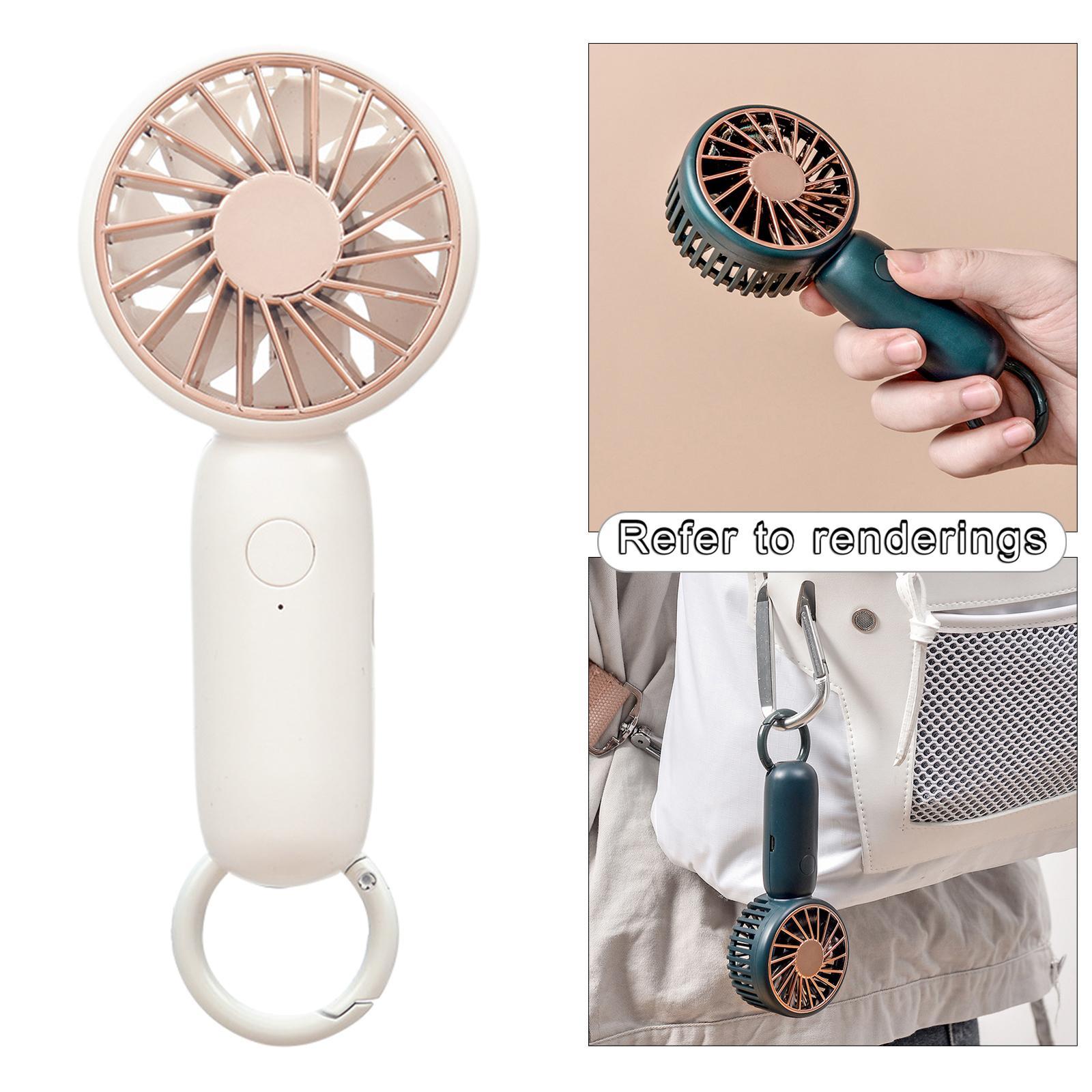 Mini Handheld Fan, USB Rechargeable Desk Fan, 3 Speeds Portable Personal Fan for Travel