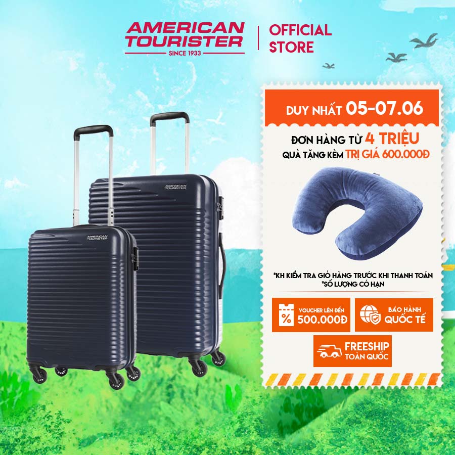 Combo Vali kéo American Tourister Sky Park Spinner TSA77 20 &amp; 25 Inch