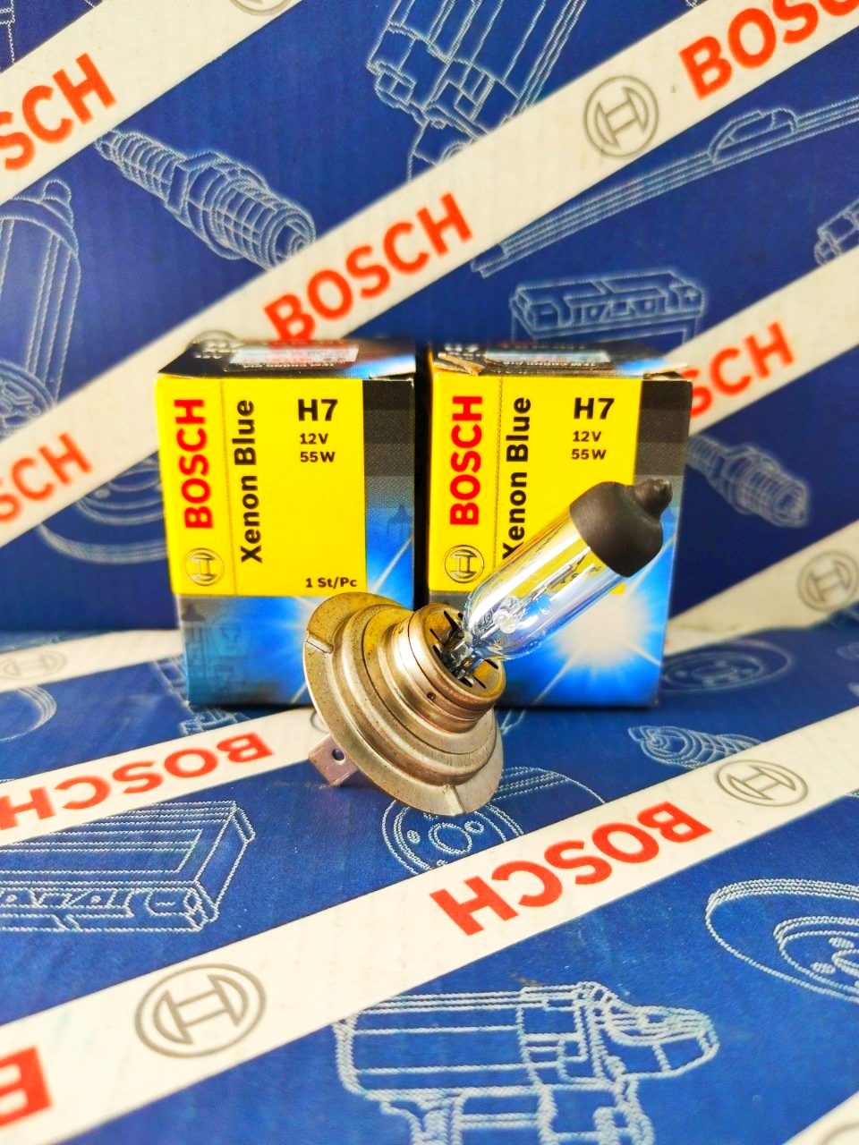 Bóng Đèn Xenon Bosch H7 12V 55W Xenon Blue (Hộp 1 Bóng)