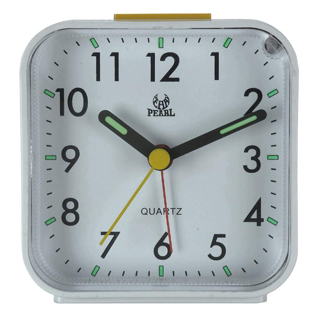 2Pcs Travel Alarm Clock Bedside Quartz Clock w/Night Light w/ Snooze Quiet
