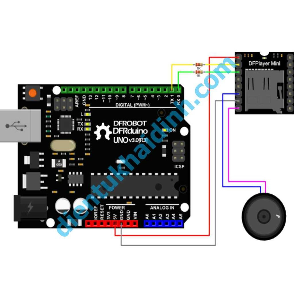 Module phát nhạc MP3 Player Mini for Arduino KDE1640