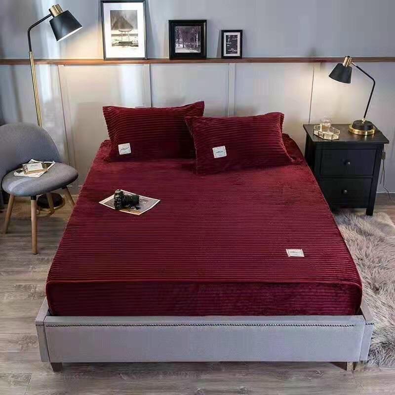 Bộ ga gối nỉ nhung tăm hàng dày loại 1