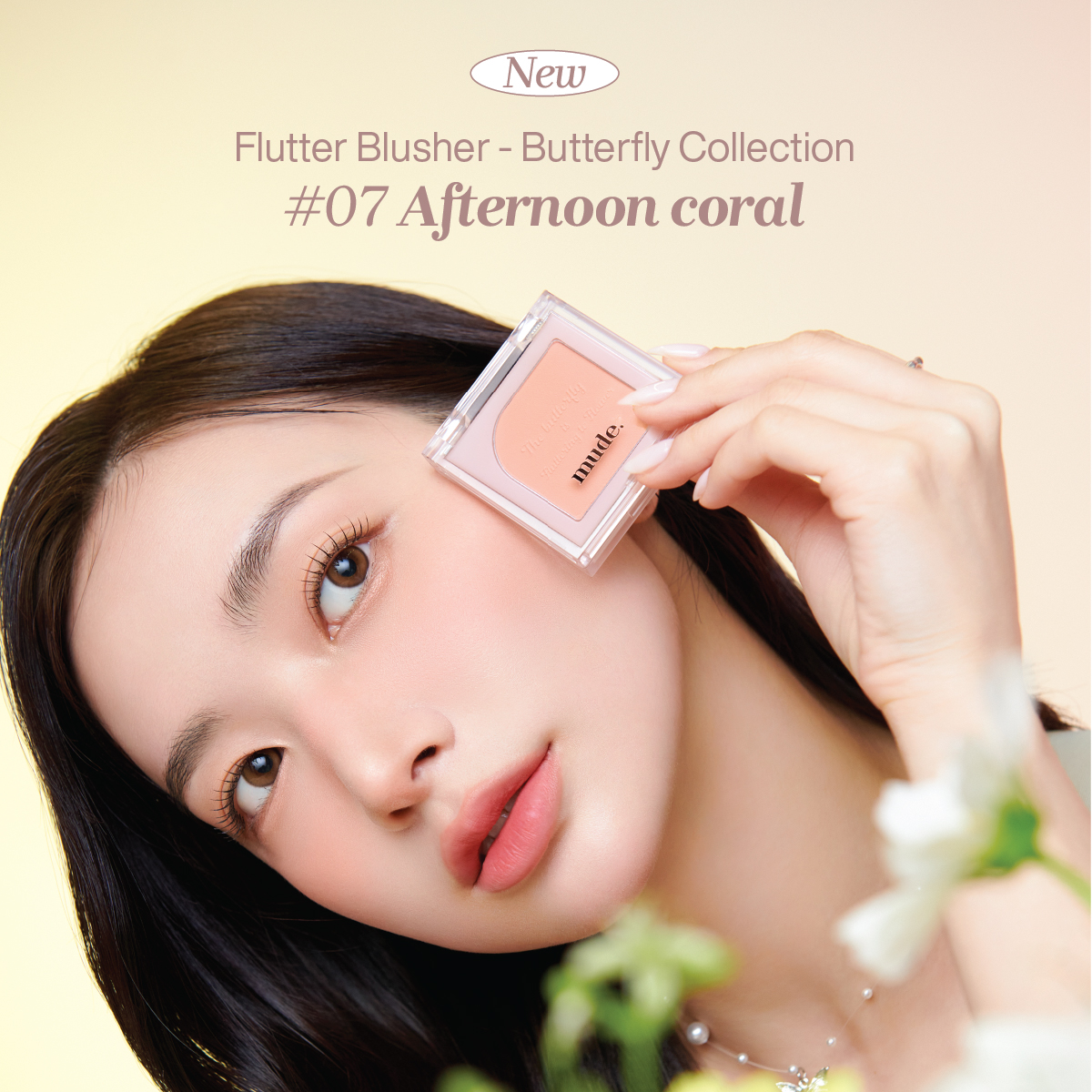 Phấn Má Hồng Mịn Lì Kiềm Dầu Chuẩn Màu mude Flutter Blusher (5g)