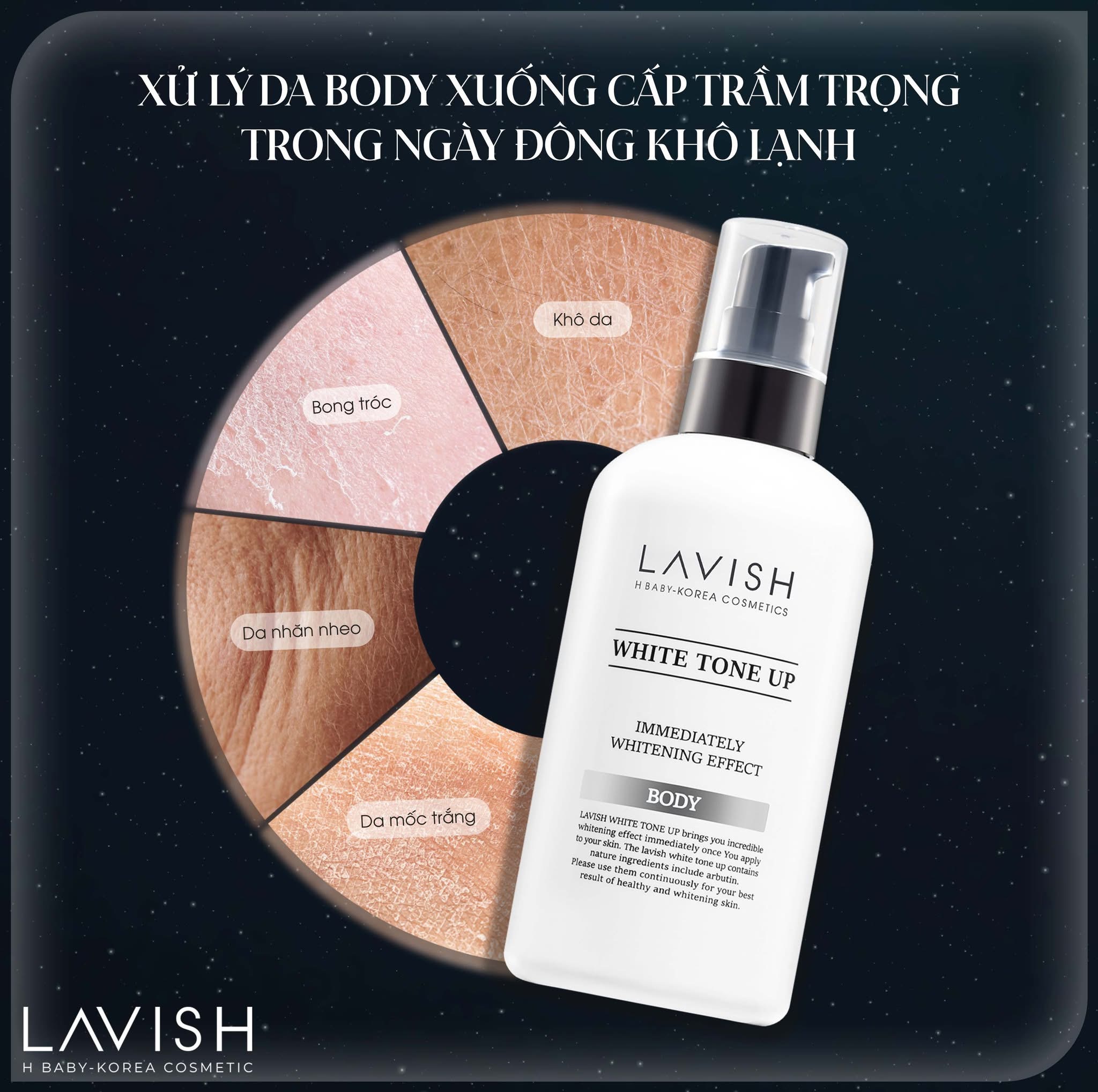 Kem dưỡng trắng chuyên sâu ban đêm dành cho body Lavish h baby