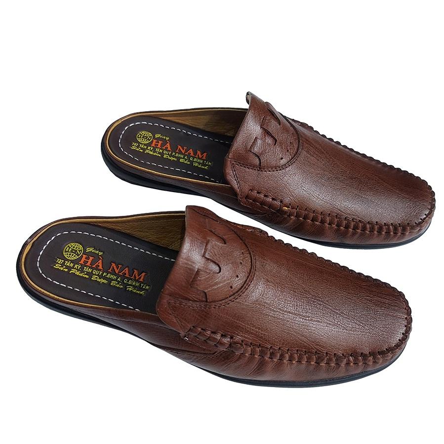 Dép Bít Mũi Nam HÀ NAM Da Bò Thật Cao Cấp GSB2064