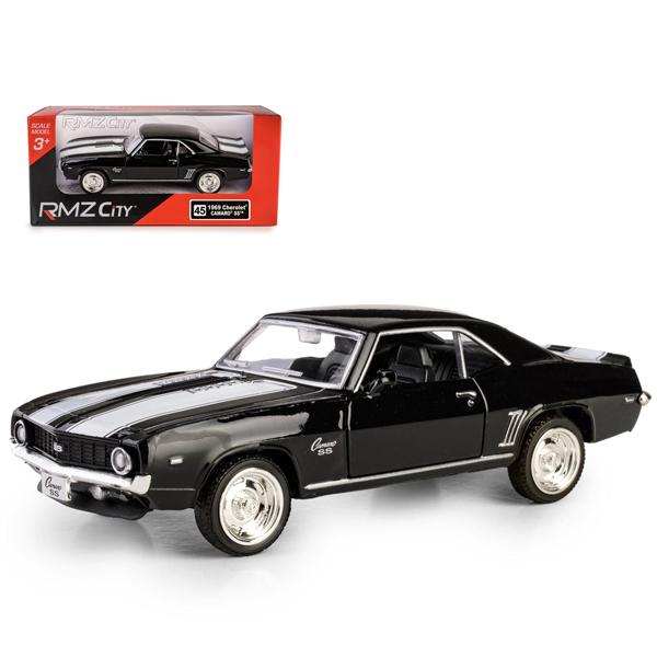 Đồ Chơi Mô Hình Siêu Xe Đua - Chevrolet Camaro SS 1969 Chạy Trớn - RMZ City 554026 - Màu Đen
