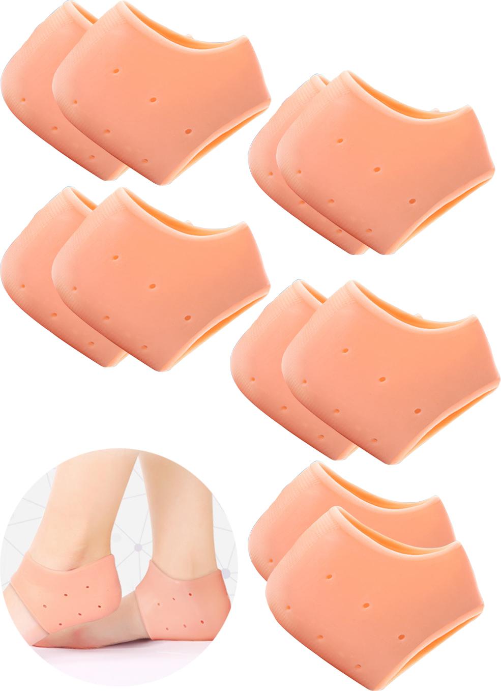 Combo 5 cặp vớ bọc gót chân silicone chống nứt nẻ chống bong tróc da và giúp làm hồng gót sen - buybox - BBPK68_5