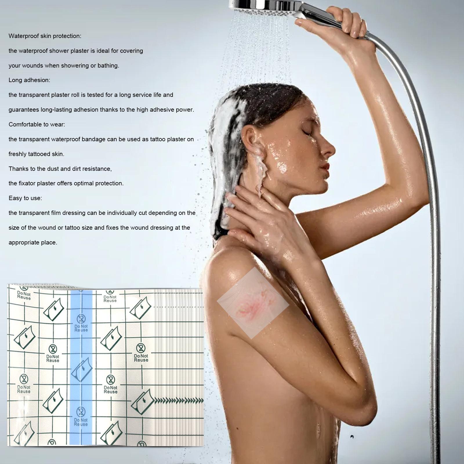 20x Transparent Stretch Adhesive Bandage Showerproof Clear Adhesive Bandages for Showering