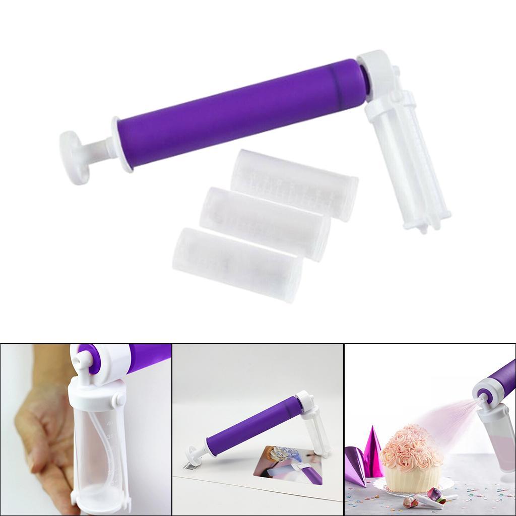 Manual Airbrush Sprinkles For Cake Decoration w/ 4x Spray Bottle