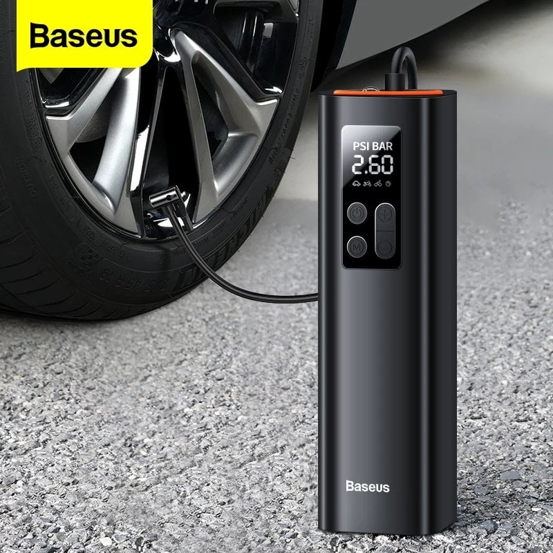 Máy bơm Baseus Super Mini Inflator Pump lốp xe thế hệ mới CRCQ000001- Hàng chính hãng