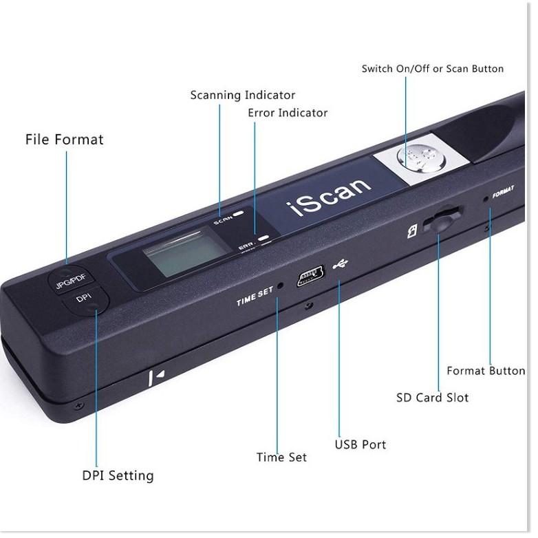 Máy Scan tài liệu cầm tay , thiết bị Scan màu di động - Gia Dụng SG