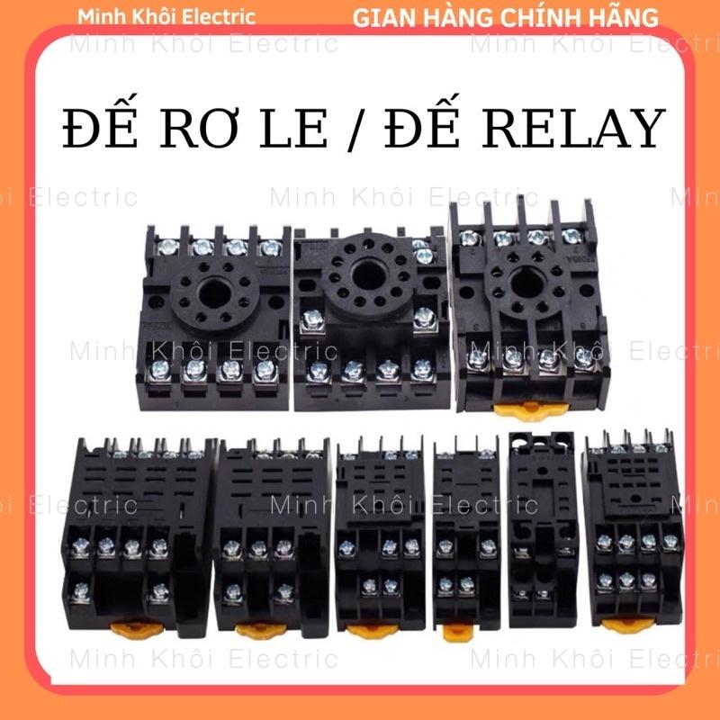 Đế rơ le timer thời gian, đế relay trung gian socket relay, de role