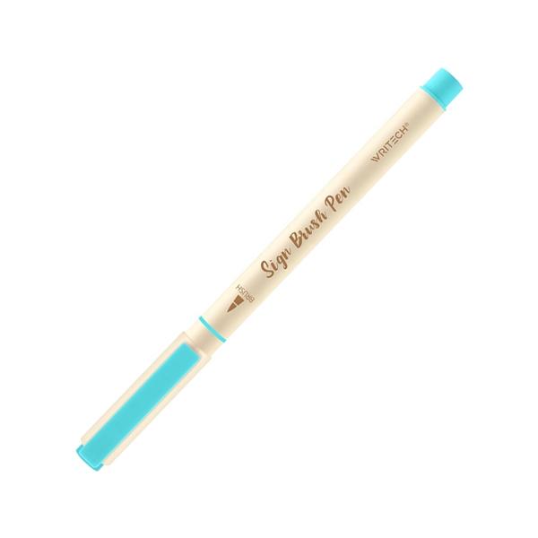 Bút Lông Brush Sign Pen 1 mm - Luyện Calligraphy - Thư Pháp - Writech W827 - Aqua