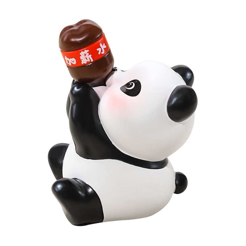 Mô hình Trang Trí Animal Panda Heo Thỏ Chó Uống Nước Ngọt_ Hàng chính hãng