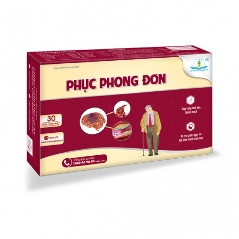 Phục Phong Đơn Hỗ trợ bền thành mạch, lưu thông máu và khôi phục di chứng sau tai biến mạch máu não (Hộp 30 viên)